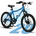 thumbnail image 1 of QEEKA 20" Mountain Bike,7 Speed Teenager Children Kids' Bicycles,Front Suspension Disc Brake Rear V-Brake,High Steel Frame for Outdoor Adventure,Blue, 1 of 11