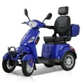 thumbnail image 1 of QEEKA 800W 4-Wheel Heavy Duty Mobility Scooter 60V/20Ah,31 Miles for Seniors 500lbs,Blue, 1 of 11