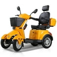 thumbnail image 1 of QEEKA All Terrain Mobility Scooter,500lbs Capacity - 800W,Handicap Scooter for Seniors & Adults,Yellow, 1 of 15
