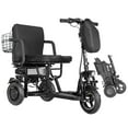 thumbnail image 1 of QEEKA Foldable 3 Wheel Mobility Scooter for Seniors and Adults,Fits in Car Trunk,Lightweight & High-Power 700W,300lbs Capacity,20 mile Range,Black, 1 of 24