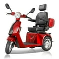 thumbnail image 1 of QEEKA Heavy-Duty 3-Wheel Mobility Scooter with Adjustable Seat Backrest & Height, Red, 330 lb Limit, 1 of 12