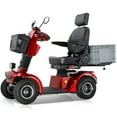 thumbnail image 1 of QEEKA 4 Wheels Mobility Scooter for Adults Seniors, Electric Folding Wheelchair Device for Travel,3-Speed Travel Long,Red, 1 of 5
