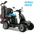 thumbnail image 1 of QEEKA Heavy Duty Electric Golf Cart 4 Wheel Powered Mobility Scooters for Seniors & Adults,Powerful Battery with Rear Lockbox & Golf Cart Rack Adjustable Seat,Black, 1 of 20