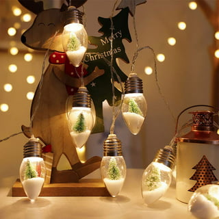 Battery Operated Snow Globe String Lights
