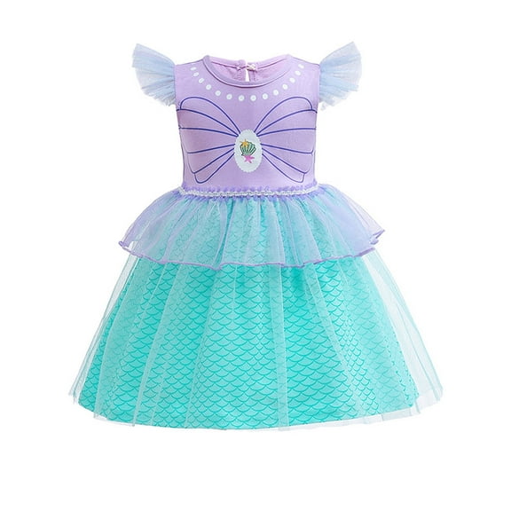 QEFJNO 1-6Y Princess Tulle Dress for Girls Birthday Gift Christmas Halloween Party Dress