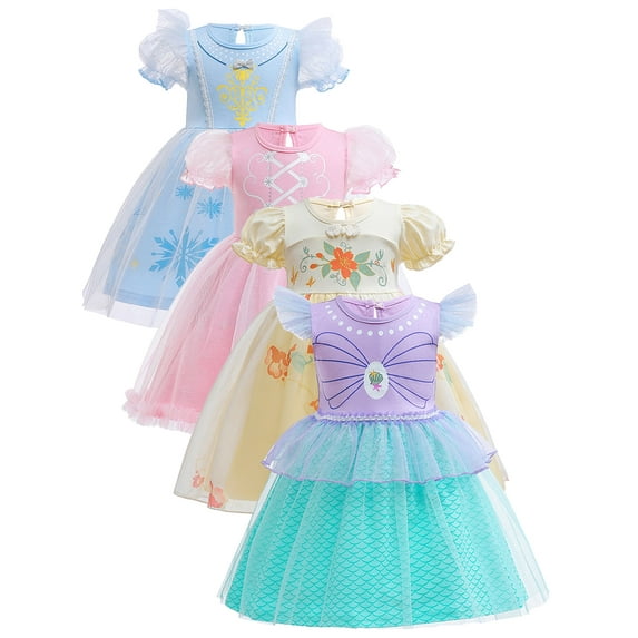 QEFJNO 1-6Y Princess Tulle Dress for Girls Birthday Gift Christmas Halloween Party Dress