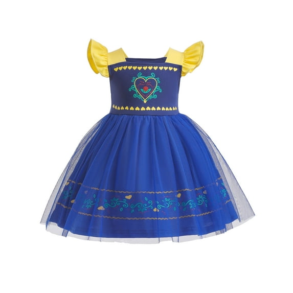 QEFJNO 1-6T Toddler Kids Girls Princess Dress Up Clothes Baby Girls Formal Birthday Halloween Christmas Tulle Dresses