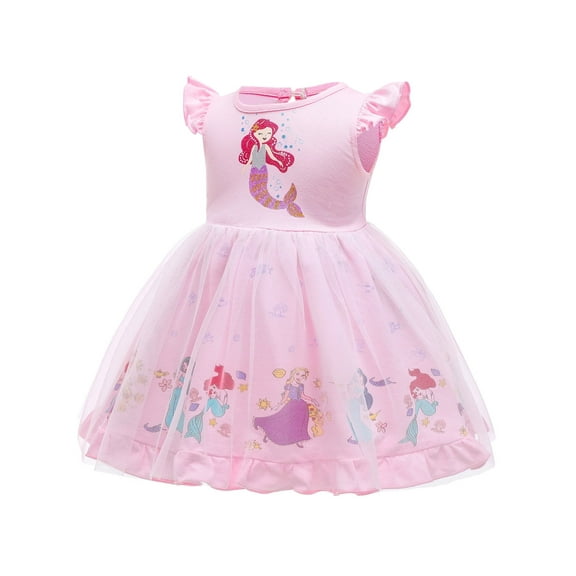 QEFJNO 1-6T Toddler Kids Girls Princess Dress Up Clothes Baby Girls Formal Birthday Halloween Christmas Tulle Dresses