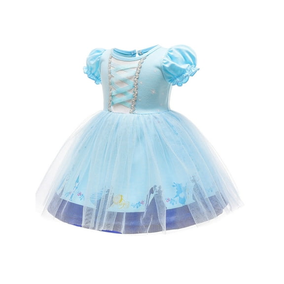 QEFJNO 1-6T Toddler Kids Girls Princess Dress Up Clothes Baby Girls Formal Birthday Halloween Christmas Tulle Dresses