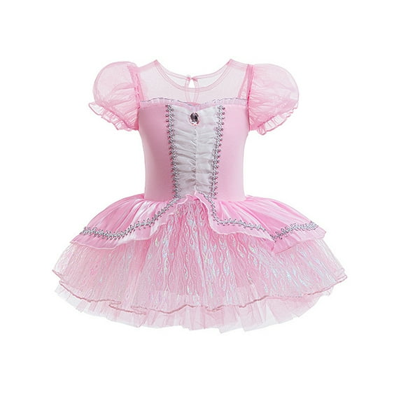 QEFJNO 2-9Y Ballet Tutu Dress Toddler Kids Girls Princess Tulle Skirt Leotards Ballerina Outfit Dance Dress
