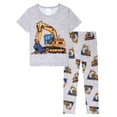 thumbnail image 1 of QEFJNO 3-12Y Boys Pajamas Little Big Boys Pajamas Short Sleeves and Pants 2 Pieces Summer Pjs Set Kid Excavator Sleepwear, 1 of 14