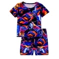 thumbnail image 1 of QEFJNO 3-12Y Kids Boys Pajamas Set 2 PCS Short Sleeve Top and Shorts Pants for Toddler Boys Gamer Pjs Summer, 1 of 9