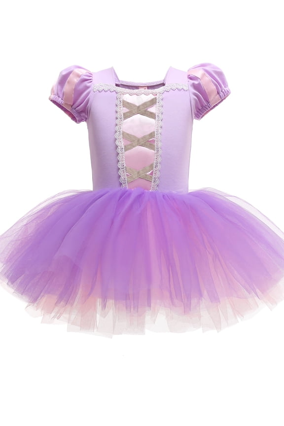 3-8Y Princess Ballet Leotards Tutu Dress for Toddler Girls Kids Ballerina Tulle Dancewear