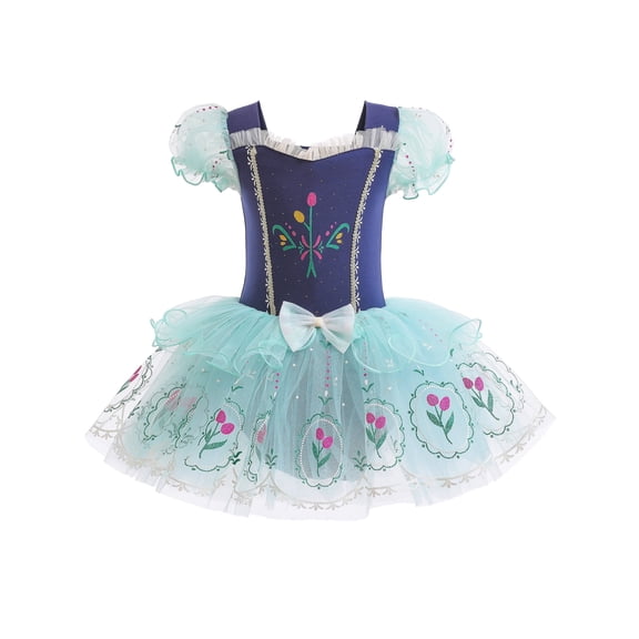 QEFJNO 3-8Y Toddler Girls Princess Leotards Ballet Dance Dress Kids Ballerina Tutu Dresses