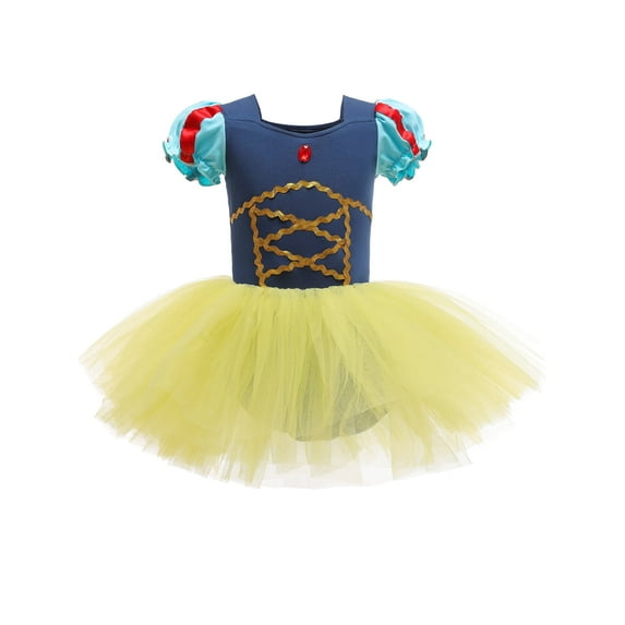 QEFJNO 3-8Years Ballet Leotard for Girls Tutu Skirts Shiny Sequin Dance Dress Princess Dress Up Gymnastics