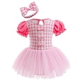 thumbnail image 1 of QEFJNO 3M-18M Baby Girls Princess Bodysuit Dress Infant Halloween Christmas Birthday Romper Tulle Dresses with Headband, 1 of 9