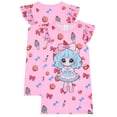 thumbnail image 1 of QEFJNO Kids Girls Nightgown Casual Dress Sleepwear 3-12 Years Pajamas Nightgowns for Little / Big Girls Nightshirt Nightie, 1 of 9