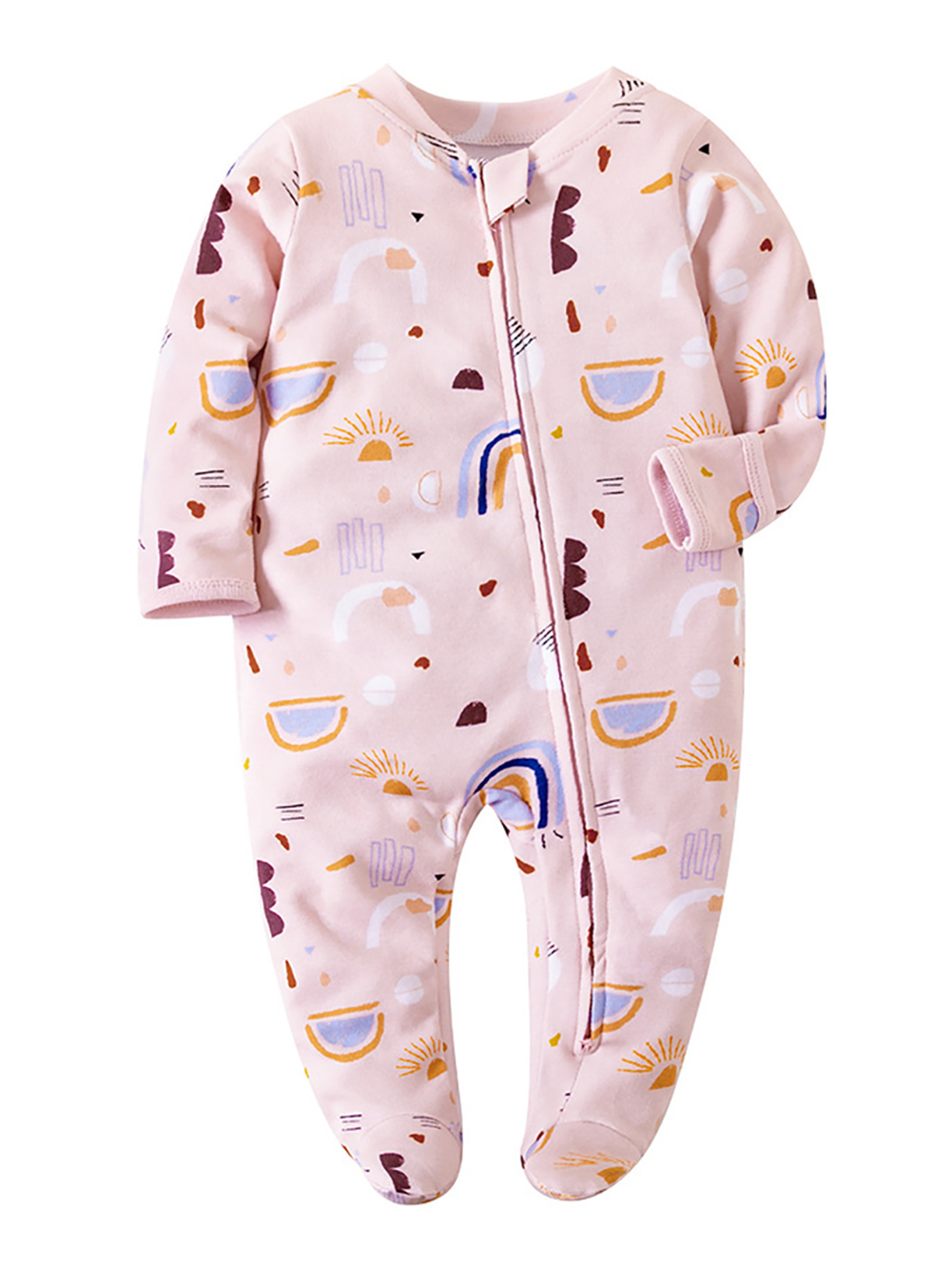 QEFJNO Newborn Baby Girls' Sleep and Play Footies Pajamas,2 Way Zipper