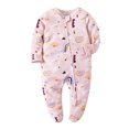 QEFJNO Newborn Baby Girls' Sleep and Play Footies Pajamas,2 Way Zipper