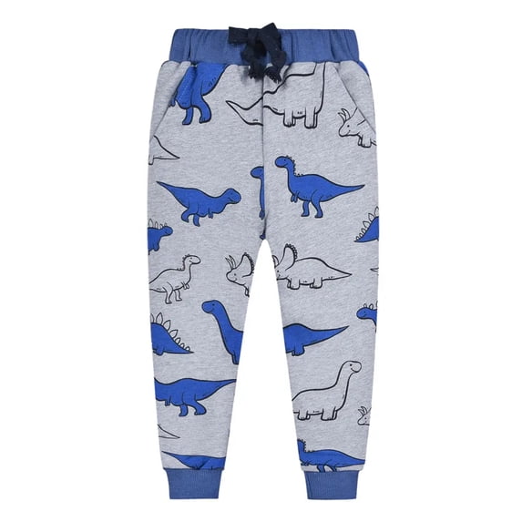 QEFJNO Toddler and Little Boys Cotton Pull On Active Jogger Pants Casual Sweatpants with Drawstring Size 2-7T