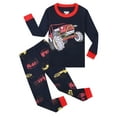 thumbnail image 1 of QEFJNO Toddler and Little Boys' Long Sleeve Tee and Pants, Snug Fit 2 Piece Pajama Set, Truck Cotton Sleepwear Kids PJ, 3-8Y, 1 of 13