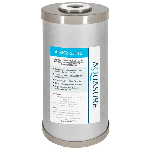 QEG Automation Fortitude V Series Carbon-Zinc 5-Stage Water Filter for Aquasure Fortitude V2