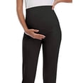 thumbnail image 1 of QELUSQELUS Women Pregnant Over The Belly Comfy Solid Loungewear Trousers Maternity Pants, 1 of 3