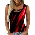 thumbnail image 1 of QELUSQELUS Women Sleeveless Crossover Scoop Neck Aurora Outwear Tank Top, 1 of 2
