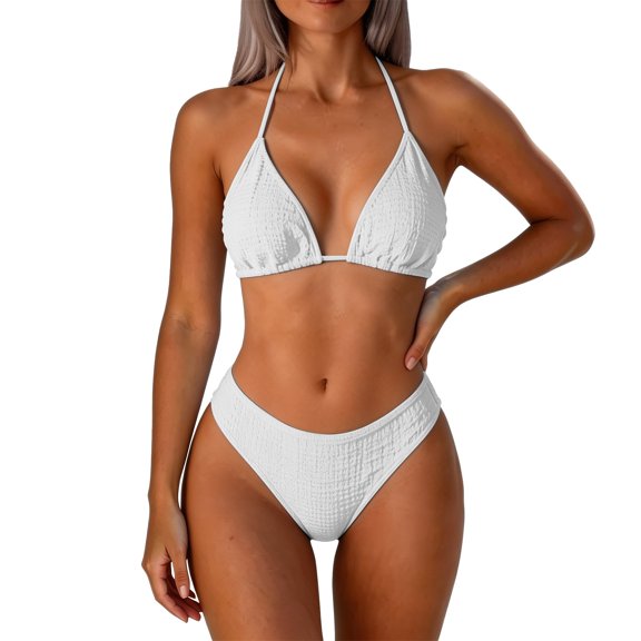 QEMAUUA Elegant Floral Neck Tankini Two Piece Tummy Control Summer Pool Swimwear Swimsuit Swimsuits
