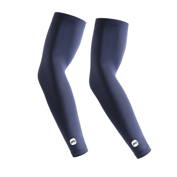 QEMAUUA Mens UPF50+ Solid Color Cooling Sun Arm Sleeves, Breathable Sweat Wicking UV Protection Elastic Arm Covers M-L-XL for Cycling Driving Running Hiking Daily & Independence Day Outdoor Use