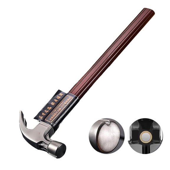 QENASHAING Claw Hammer with 15.75 in Insulated Handle, Safe Electrical Work Tool, Ideal for Home DIY Projects and Professional Use