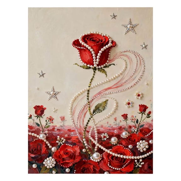 QENASHAING DIY Beaded Art Kit, 15.7 x 11.8 in Canvas, Create Sparkling 3D Textured Wall Art for Home Decor