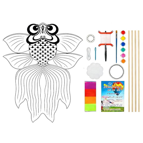 QENASHAING DIY Kite Kit, 24 in Wingspan, Easy Assembly for Stable Flight, Perfect for Family Fun at the Park or Beach