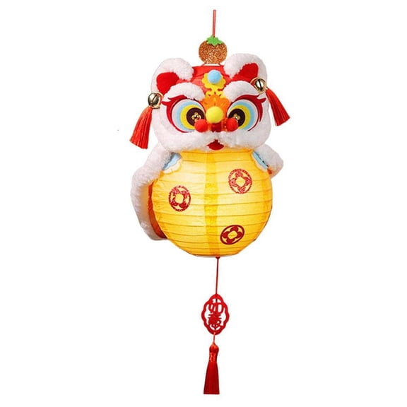 QENASHAING DIY Lion Lantern Craft Kit, 19.7 x 5.9 in, Paper, Easy Assembly for Family Fun, Perfect for Festive Home Decor and Party Celebrations