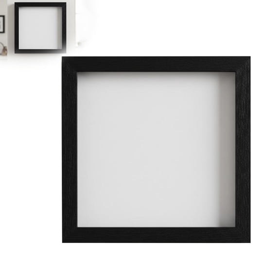 QENASHAING DIY Miniature Photo Frame Set, 9-inch Square Frame & Ornate Black Frames, Create a Sentimental Mini Museum Display for Crafting