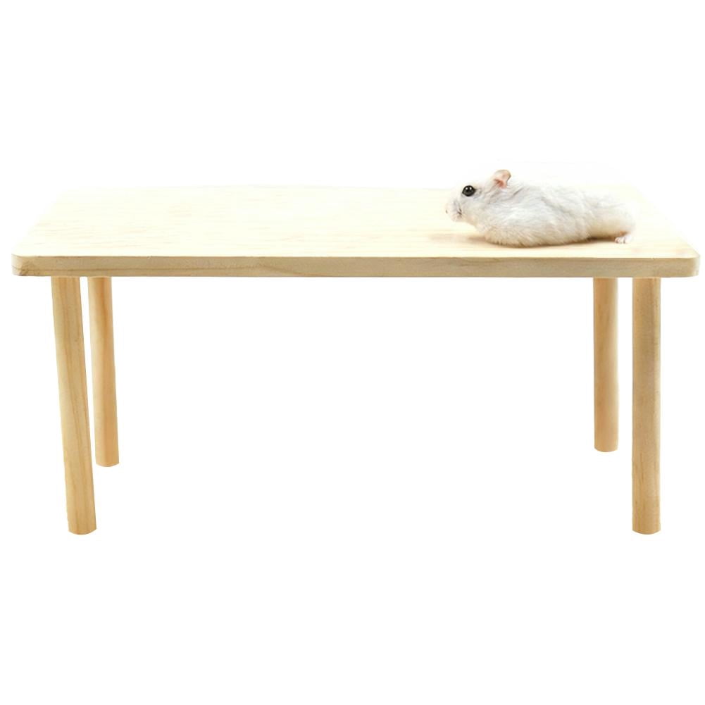 QENASHAING Hamster Platform Set, 3 Sizes Up to 13.78 in Long, Modular Wooden Playground for Cage, Safe Multi-Level Habitat for Dwarf Hamsters or Gerbils