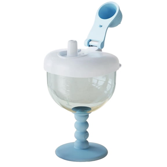 QENASHAING No-Spill Children's Goblet, 6 oz Plastic Cup with Measurement Marks, Durable Spill-Proof Cup for Toddlers and Travel
