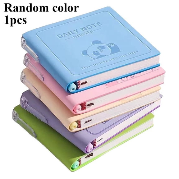 QENASHAING PU Leather Planner, 96 Sheets with Attached Pen, Portable Notebook for Daily Scheduling and Goal Tracking