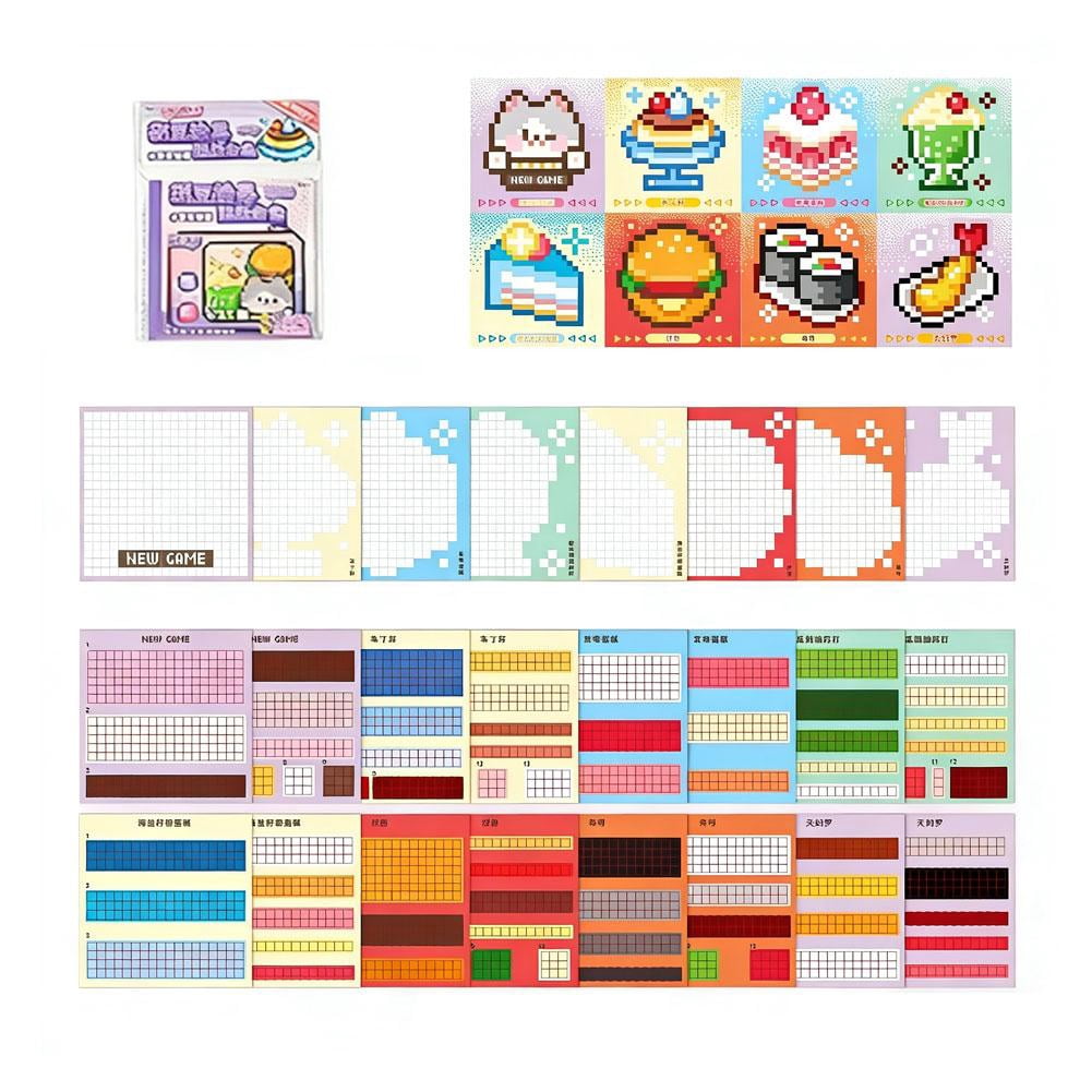 QENASHAING Pixel Art Sticker Books, 4 Books with 32 Scenes & 64 Sheets ...