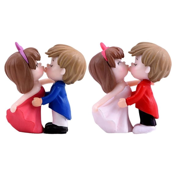 QENASHAING Plastic Couple Figurine, 2.17 in Height, Adds a Sweet Touch to Any Room, Ideal for Anniversaries and Desk Decorations