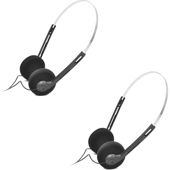QENASHAING Retro Lightweight Earphones,Over-Ear Headphone,Vintage Feelings Underwire Headphones,Hi-Fi Stereo Earphone Headset,Headphone,for Most Mobile Phones Playback Pevices Headphones (2Pcs)