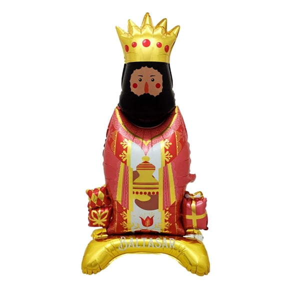 QENASHAING Three Wise Men Standing Foil Balloon, 36 in Tall Freestanding Decor, Majestic Holiday Party Centerpiece
