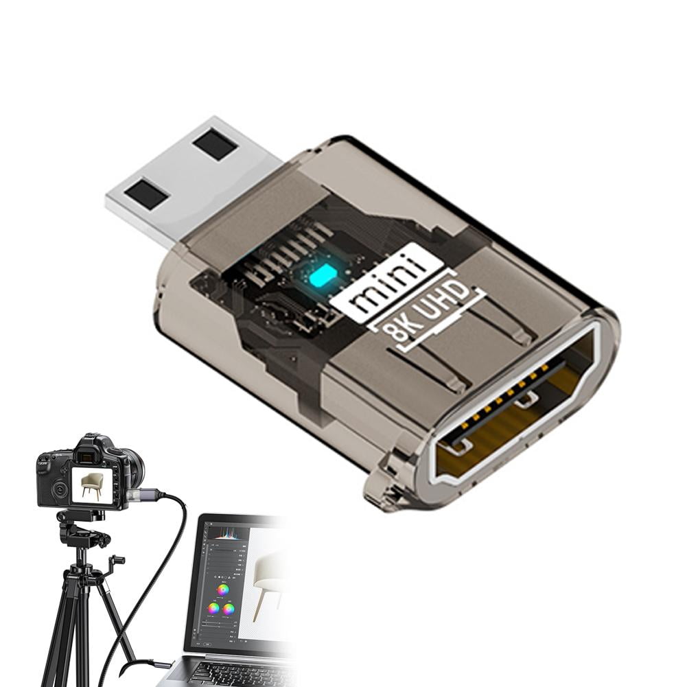 QENASHAING Transparent HDMI 2.1 Cable Adapter, 48Gbps Bandwidth for ...