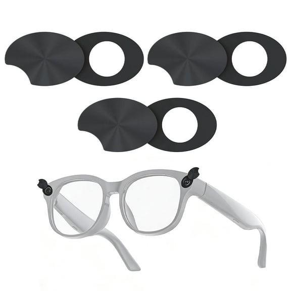 QENASHAING Ultra-Thin 0.027 in Camera Privacy Cover, 3-Pack for Smart Glasses, Slides to Block Lens & LED Light, Maintain Privacy on Laptops and Tablets