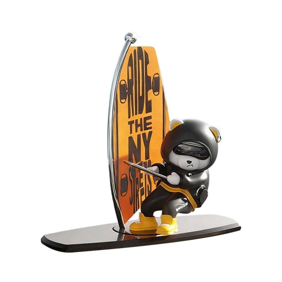 QENASHAING Vibrating Dashboard Toy Bear, 4.4 Inches Long, Glides Quietly on Rails, Adds Playful Motion to Long Road Trips