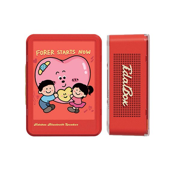 QENASHAING Wireless Speaker with Customizable Display Screen, 12-Hour Battery Life for All-Day Playback, Ideal for Bedroom Ambiance and Party Music