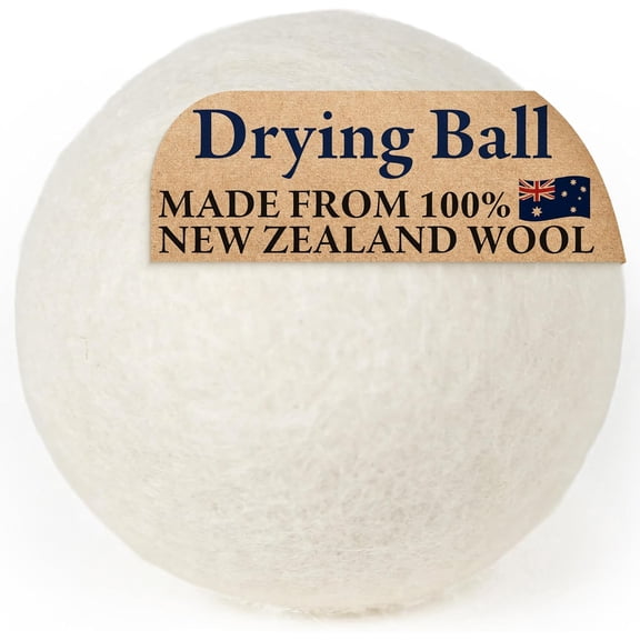 QENASHAINGSS Handy Laundry Wool Dryer Balls - Natural Fabric Softener, Reusable, Reduces Clothing Wrinkles and Saves Drying Time, Better Alternative to Plastic Balls and Liquid Softener (Pack of 6)