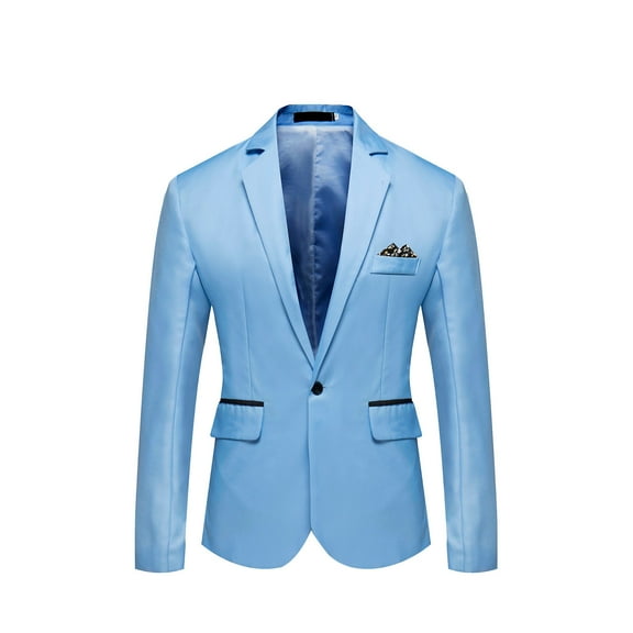 QENGING Men's Suit Jacket Blazer Suit Solid Color Dress Business Casual Single Blazer Suit for Home Party Outdoor