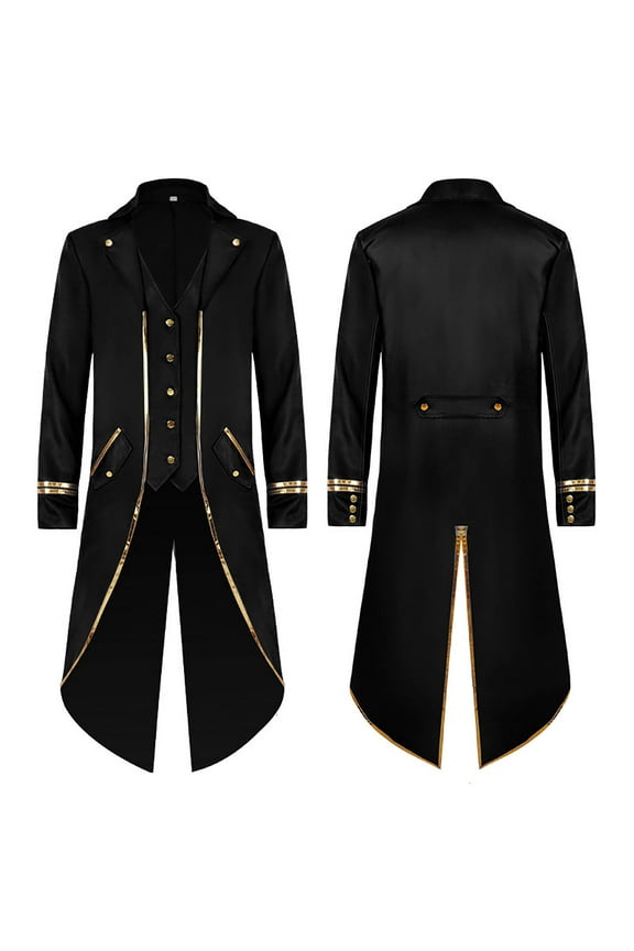 QENGING Men's Suit Jacket Hallow Tuxedos Costume Mid Length Retro Suits & Suit Separates for Home Party Outdoor