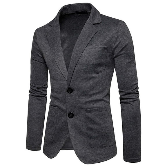 QENGING Men's Suit Jacket Slim-fit Solid Blazer Suit Collar Casual Small Suit Coat Suits & Suit Separates for Home Party Outdoor